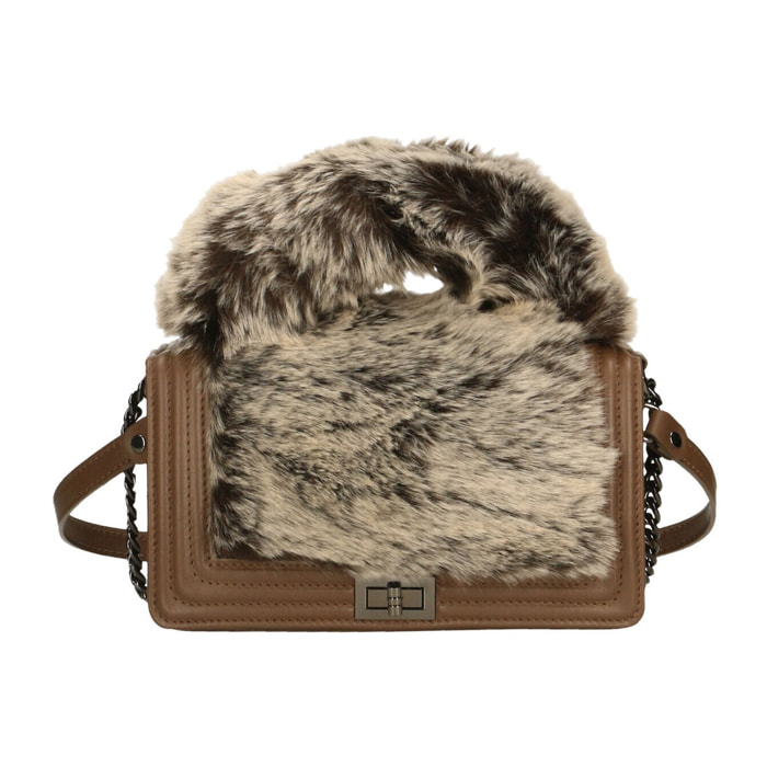 Borsa a tracolla da donna In Vera pelle Made in Italy 24x14x9 cm