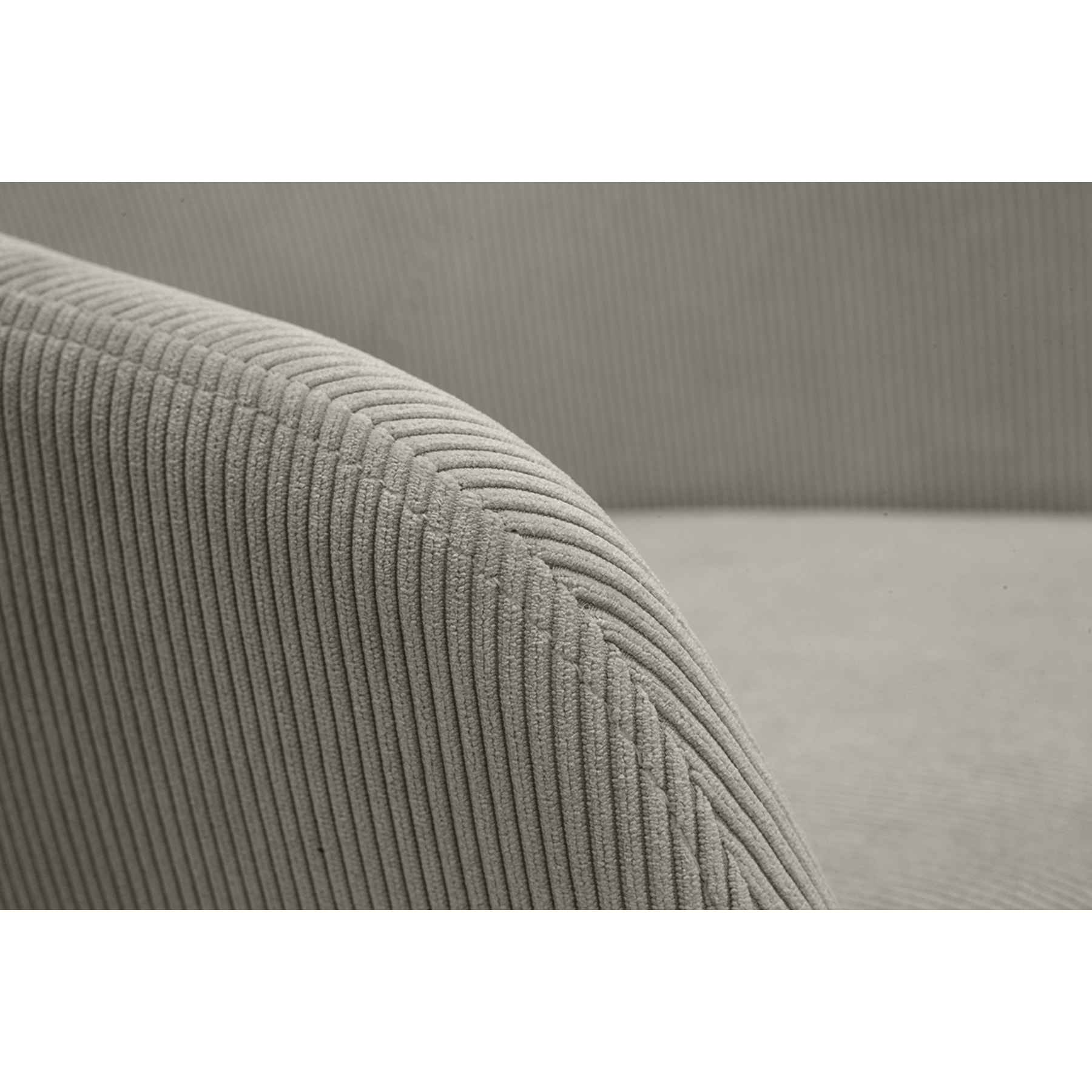 Chaises en tissu velours côtelé taupe et métal noir (lot de 2) LAURETTE