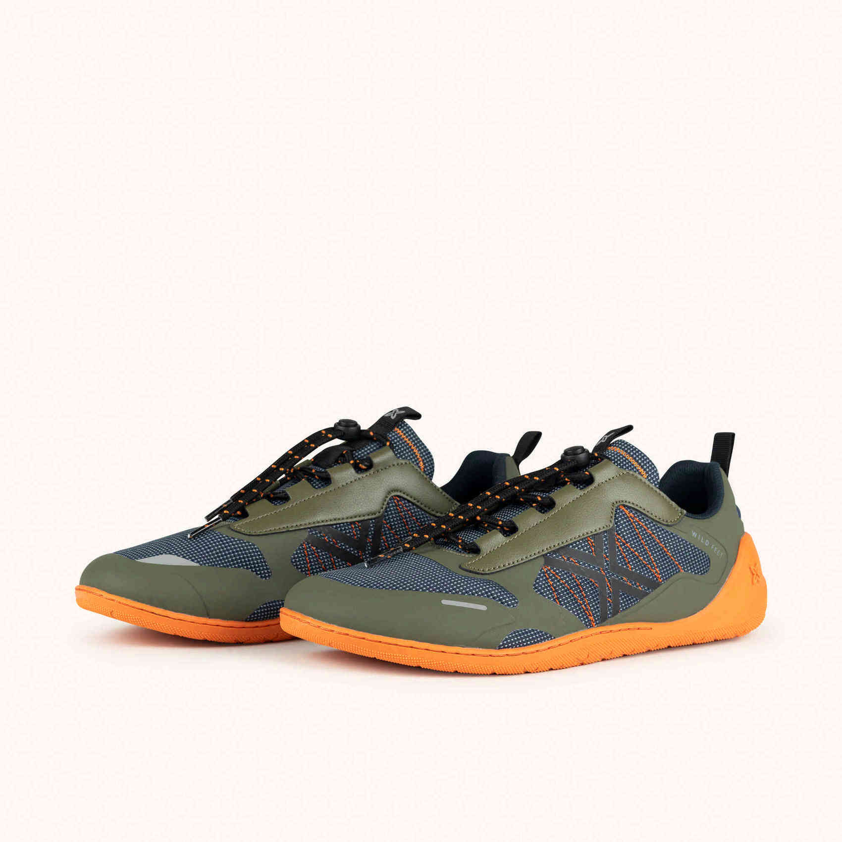 MUNICH FREESTEP 02 Zapatillas Barefoot Estilo Sport Verde y Naranja