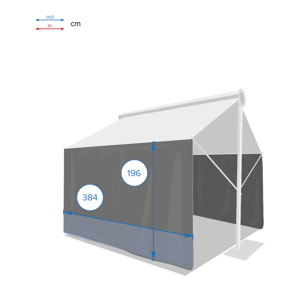 Rideaux pour tonnelle Salsa Ardoise (2 rideaux)