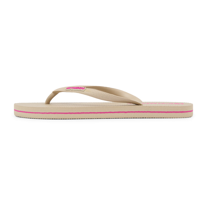 Infradito flip-flop donna con riga a contrasto e loghi
