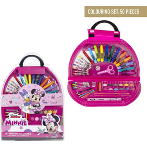 Set Papelería Coloreable 50 Piezas Minnie