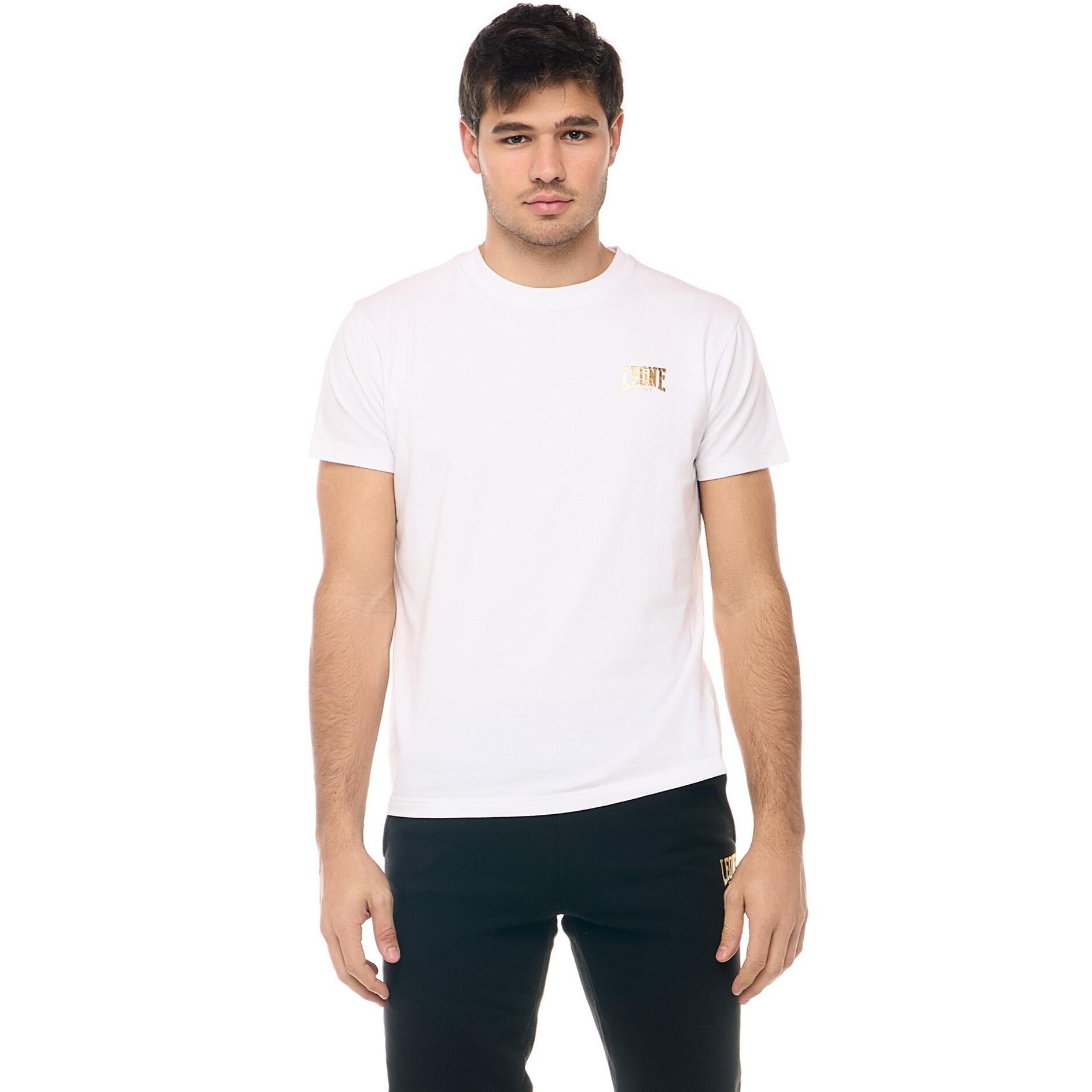 T-shirt a maniche corte in cotone Leone New Gold