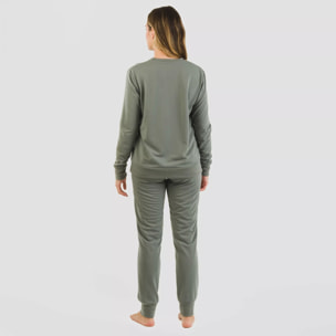 Pantalón largo básico deportivo verde cacería