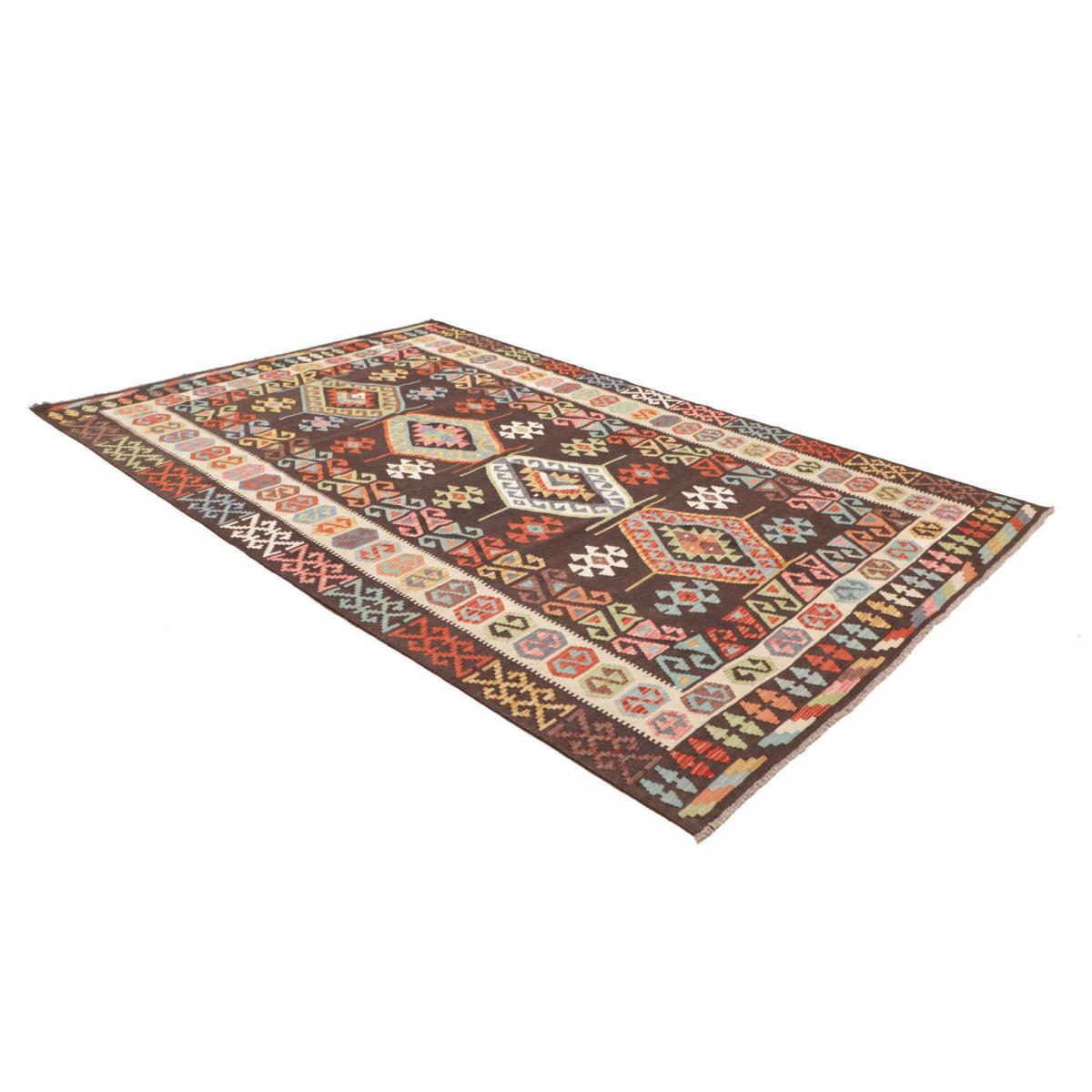 Tapis kilim au motif ethnique, tissé plat en laine, UMENO