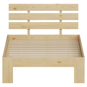 Lit en bois avec tête de lit 90x190cm FINN