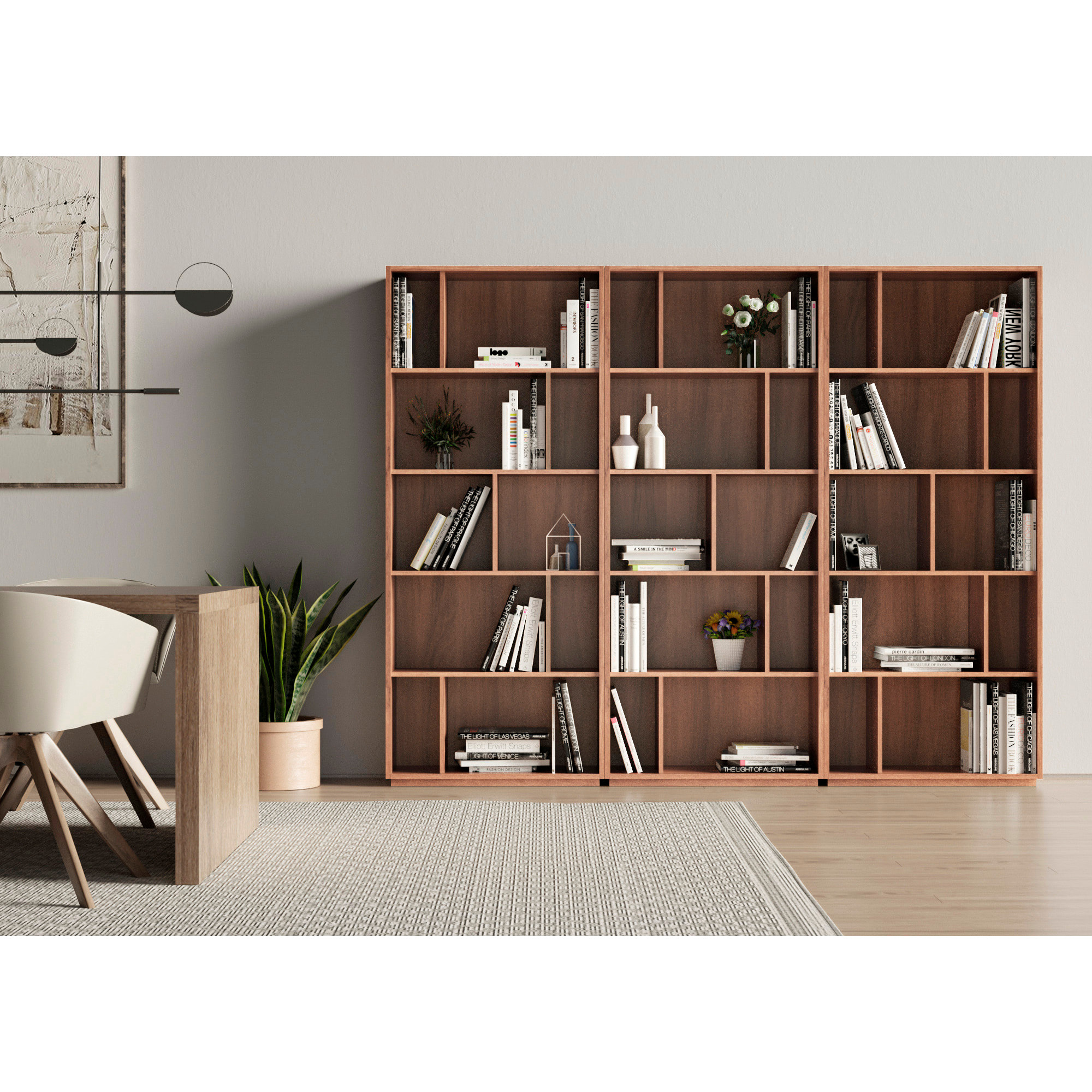 Estantería librería Nack melamina nogal 191x80x32 cm