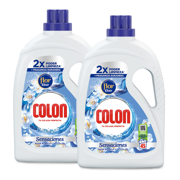 Colon Sensaciones Azul - Detergente Para Lavadora, formato gel - 90 lavados (2x45 dosis)