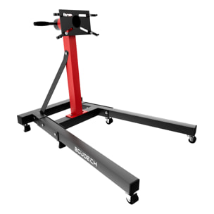 Keplero - Cavalletto di Sostegno per Motore max 900Kg in Acciaio Supporto con Bracci Girevoli 360° Nero