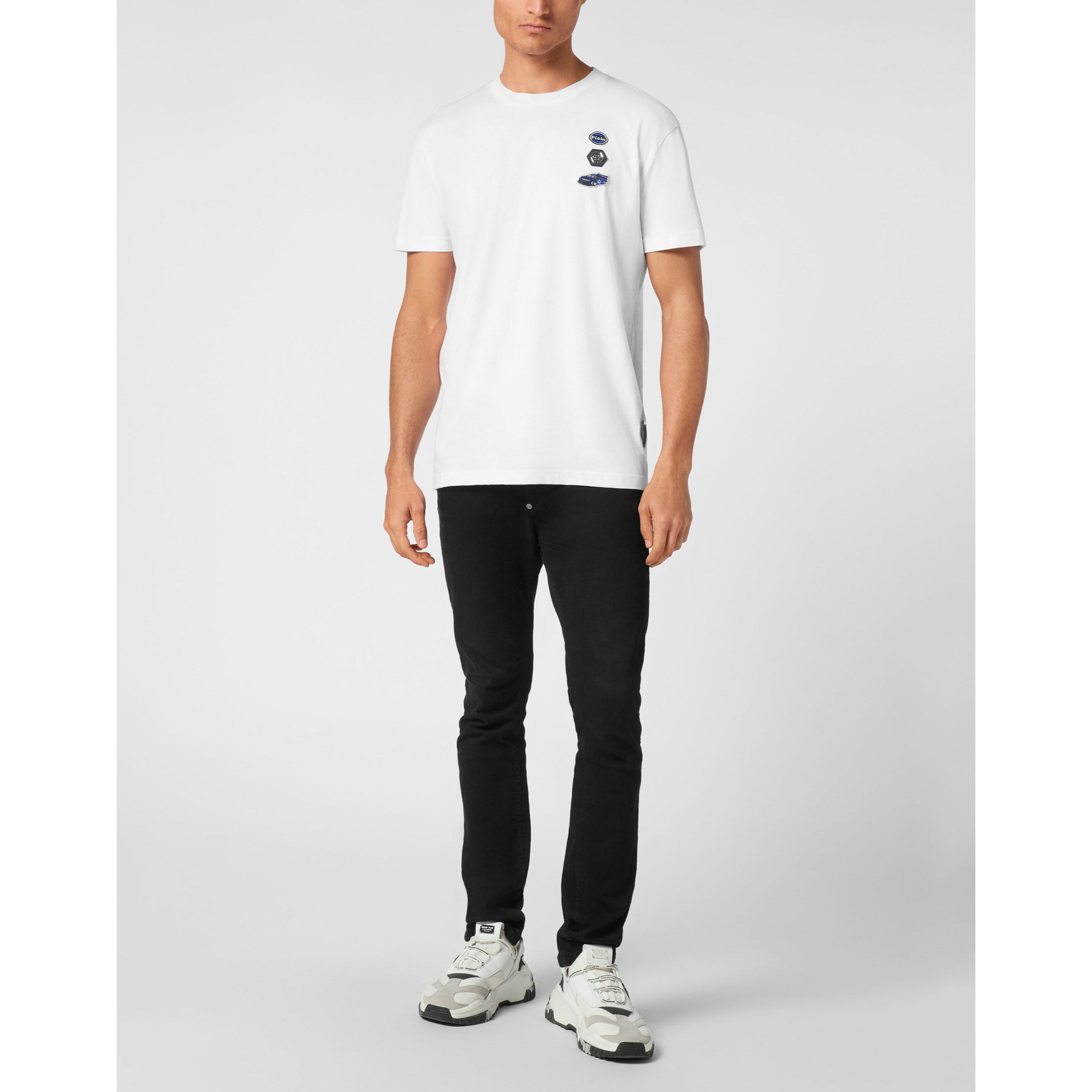 PHILIPP PLEIN Camiseta de cuello redondo y manga corta RACING