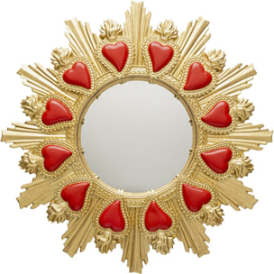 Miroir coeur enflammé 38cm Kare Design