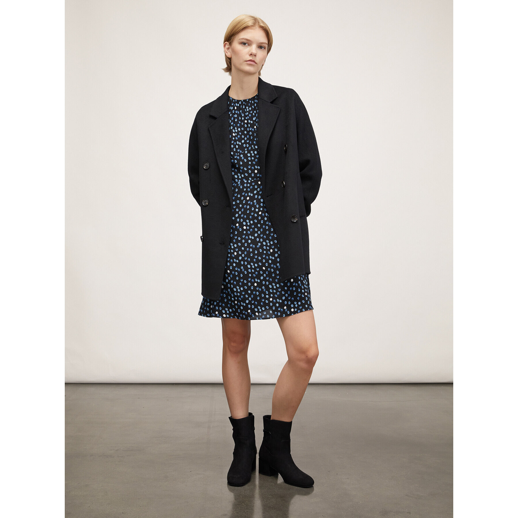 Motivi - Minivestido con estampado de lunares - Azul