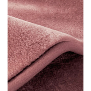 Coperta Plaid Rosa Opale in tinta unita con morbido pile di poliestere