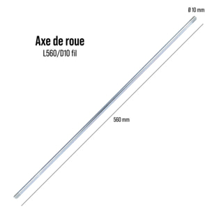 Axe de roue L560 d10 fil