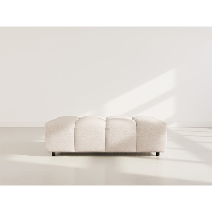 Adelaide - pouf en tissu texturé - Beige