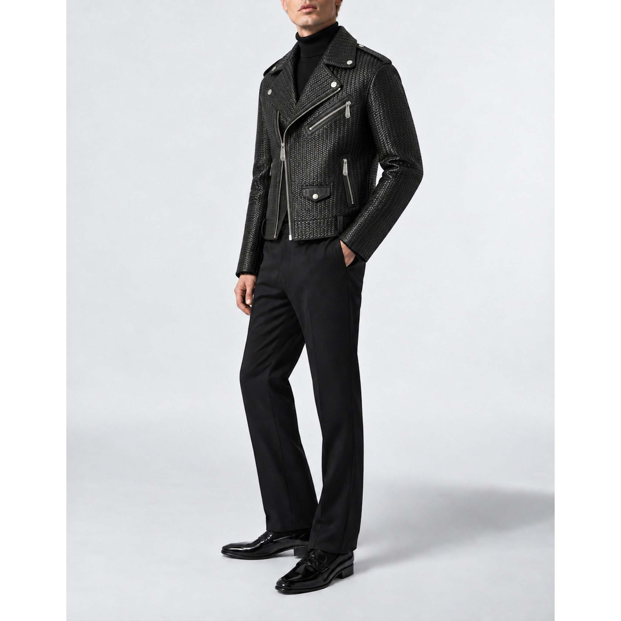 PHILIPP PLEIN Chaqueta biker de cuero