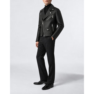 PHILIPP PLEIN Chaqueta biker de cuero
