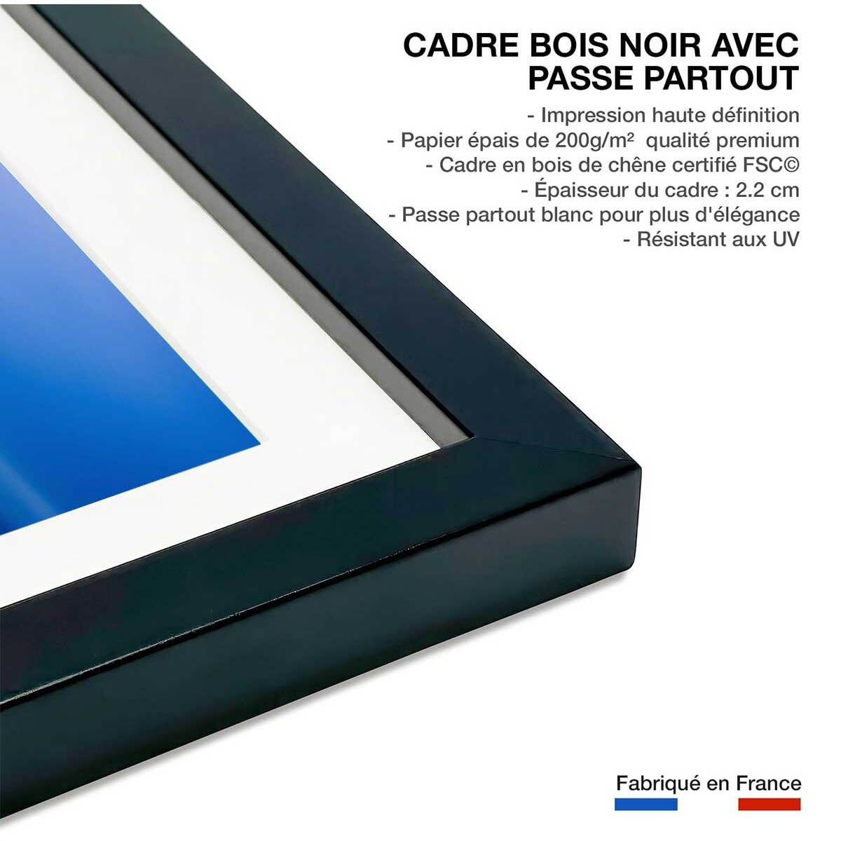 Affiche levée de soleil sur pulau wehe Affiche sous cadre noir