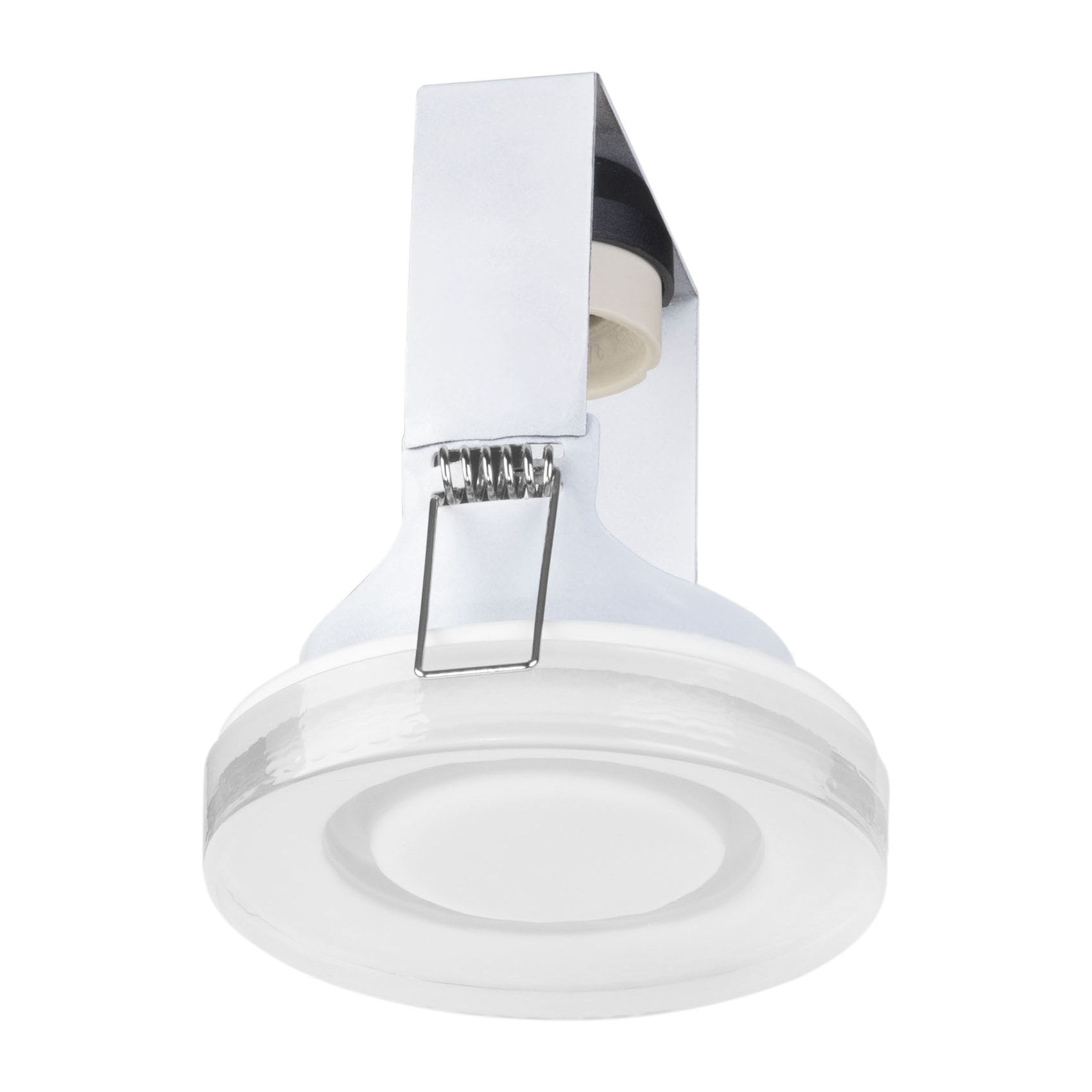 Forlight Downlight Tava - Iluminación Moderna y Elegante para el Hogar, Compatible con Bombilla GU10, Acabado Blanco Transparente, Material Resistente de Acero y Cristal, Personalización Total