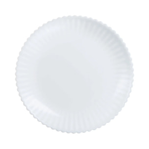 6 assiettes à dessert blanches 19 cm Bloom - Luminarc