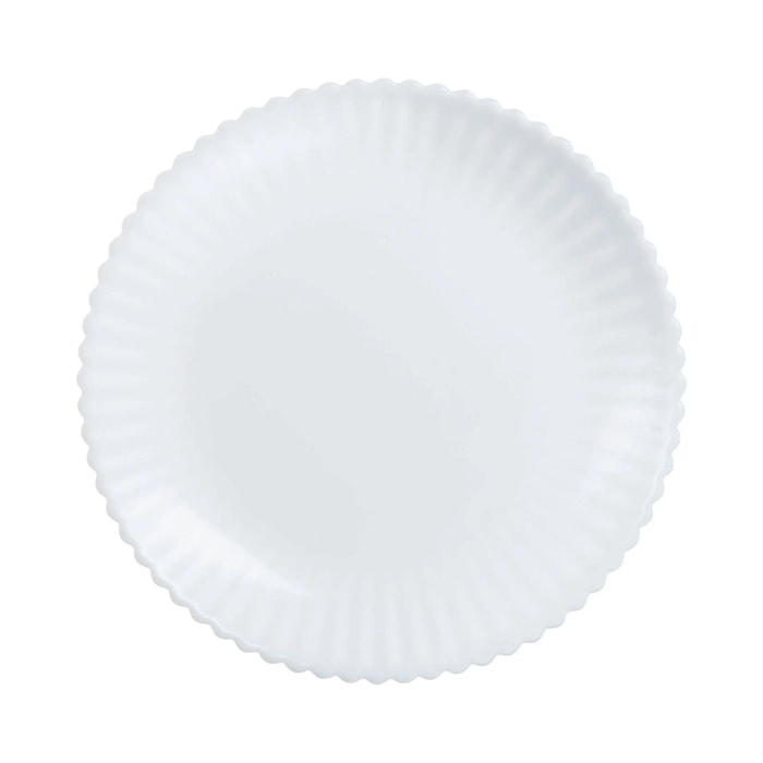 6 assiettes à dessert blanches 19 cm Bloom - Luminarc