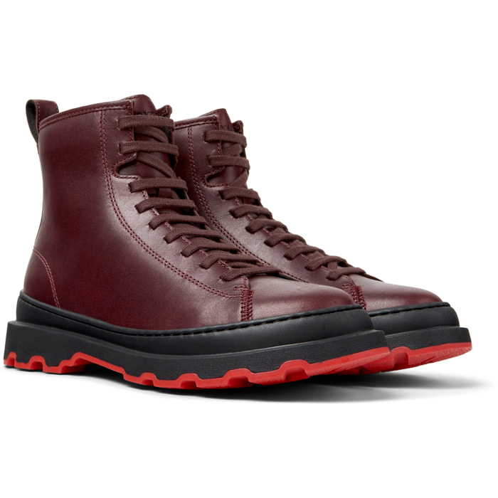 Botines - CAMPER Brutus+ - Burdeos - Cuero liso