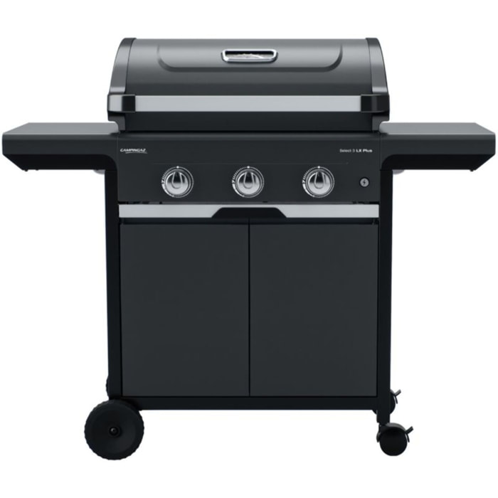 Barbecue gaz CAMPINGAZ SELECT 3 LX PLUS noir 3 brûleurs sur chariot, 62.5x40 cm