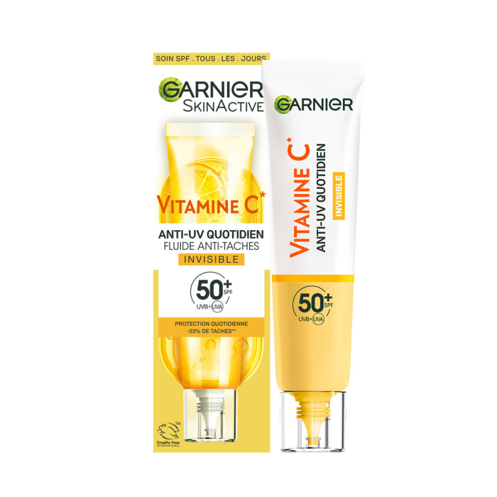 Garnier SkinActive Vitamine C Anti-UV Quotidien Invisible SPF50+ 40mL