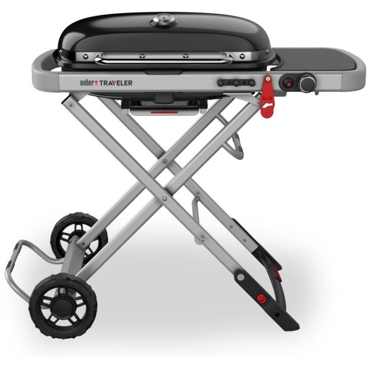 Barbecue gaz WEBER Traveler Black sur chariot, 63.5x34.3 cmcm