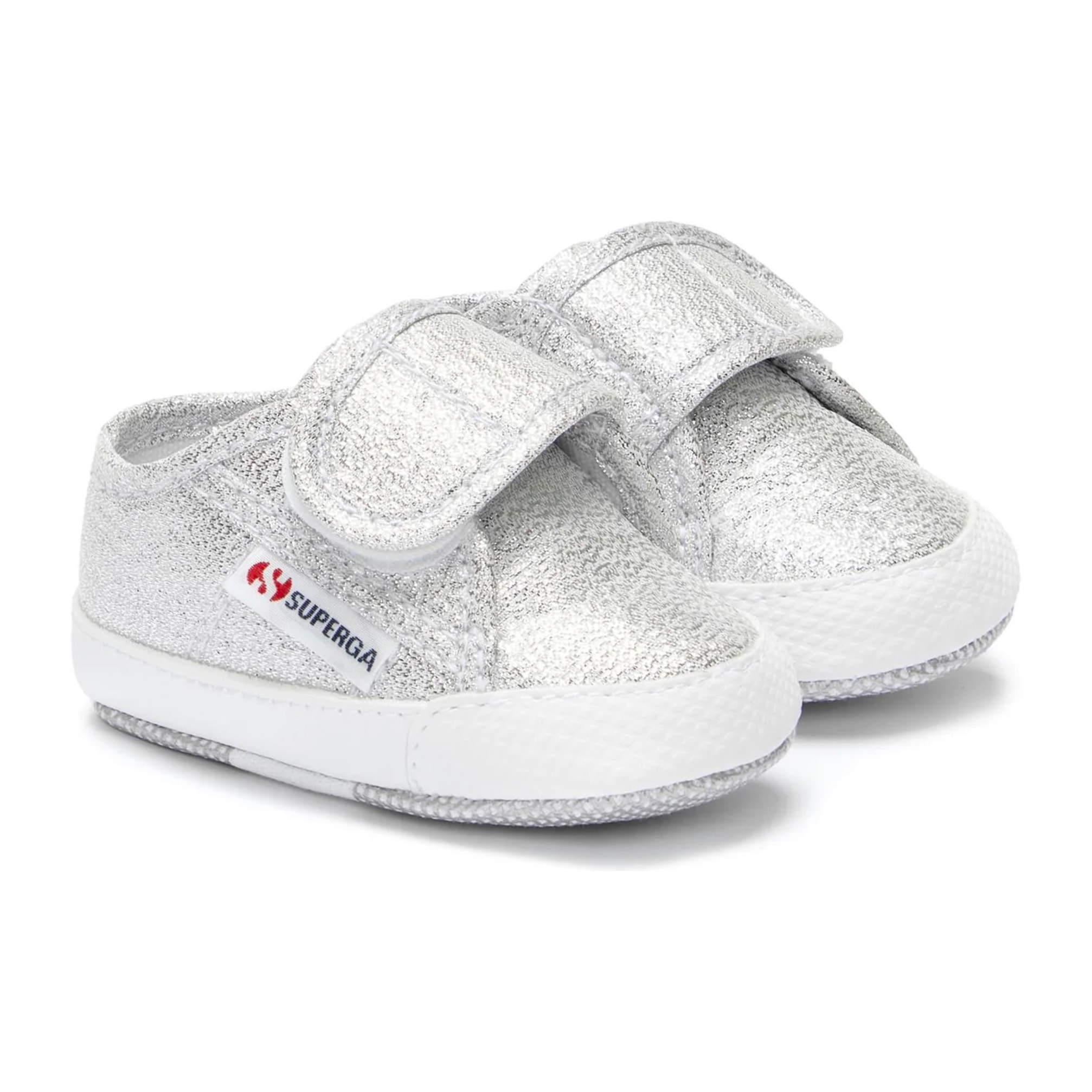 Sneakers Superga Bambina Grigio 4006 Baby Strap Lame