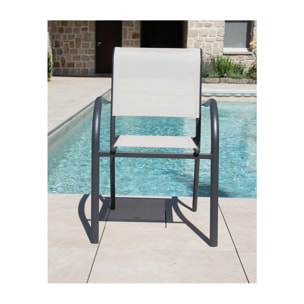 HONFLEUR BEZIERS - Ensemble table et chaises de jardin  - Lin
