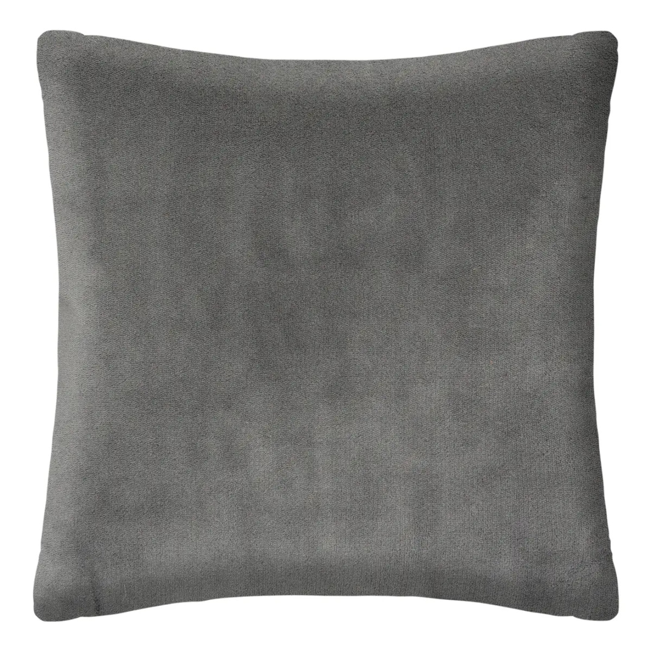 Coussin fourrure bouclé gris ardoise - 45x45 cm