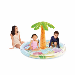 Intex 56433NP - Piscina Gonfiabile Palma con Spruzzino, 173x104 cm, 2+ Anni