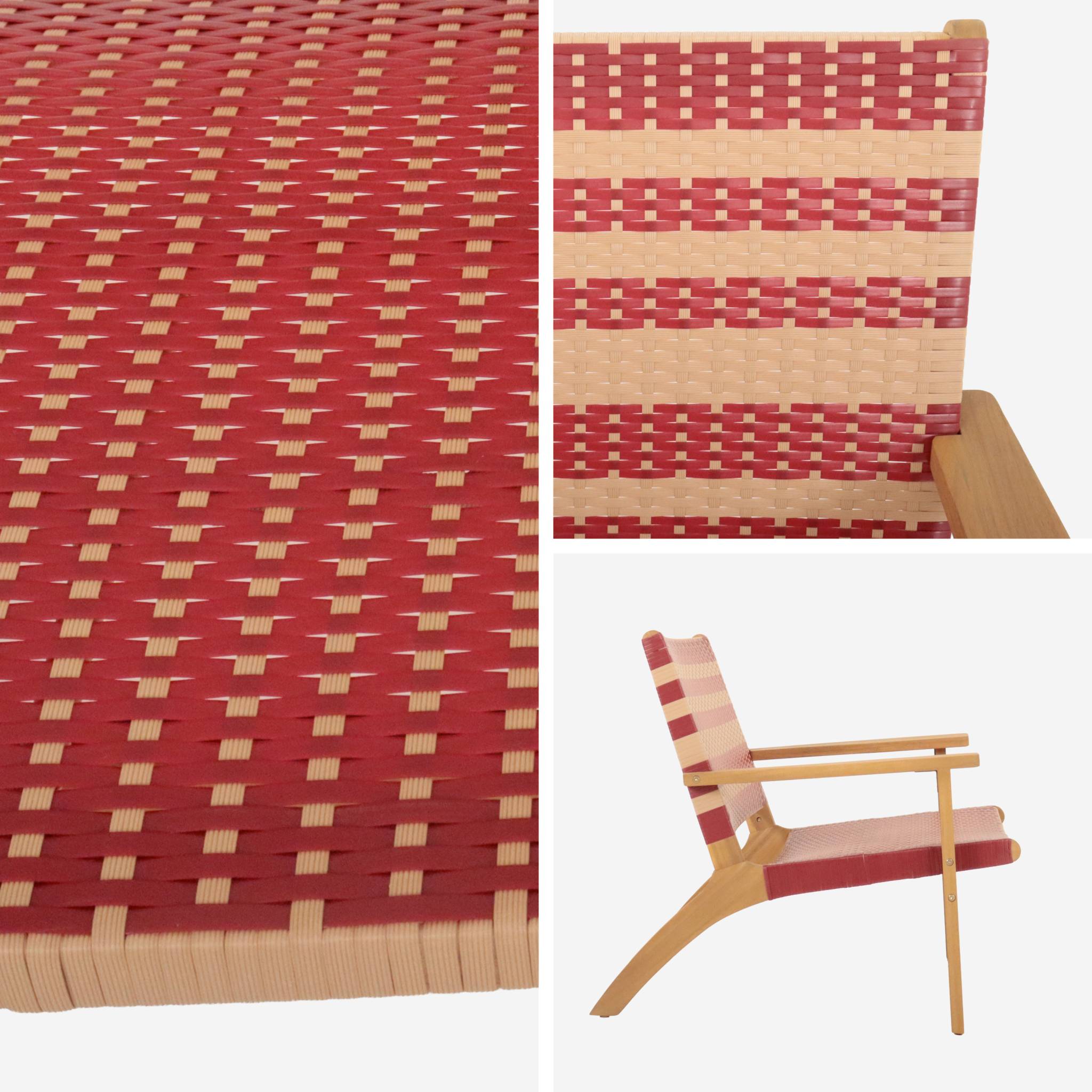 Fauteuil de jardin bois d'acacia et résine GOA