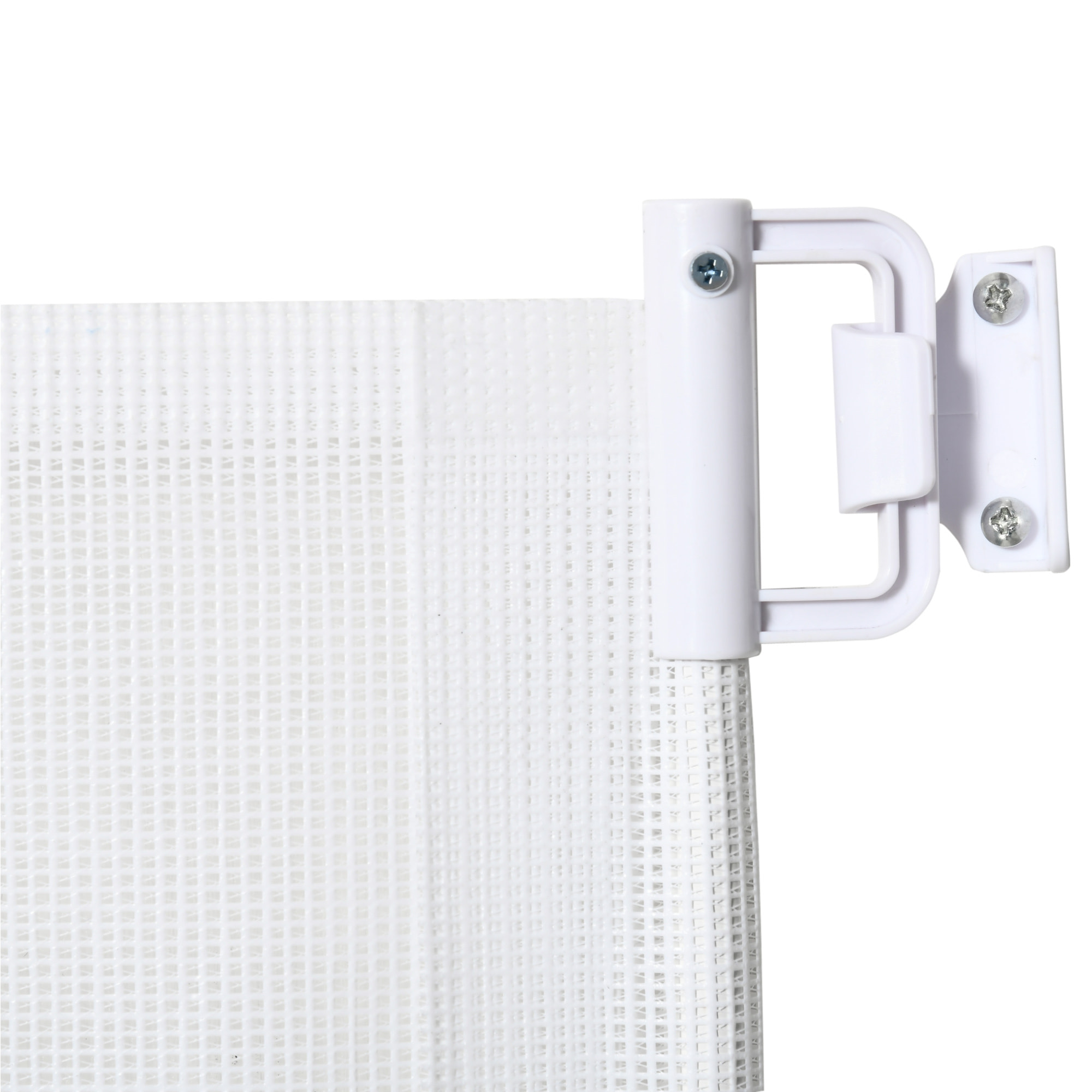 Barrière de sécurité barrière animaux rétractable automatique 1,15L x 0,83H m teslin métal blanc