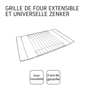 Grille de four extensible et universelle 27 à 53 cm x 32,5 cm Zenker Spécial Cooking