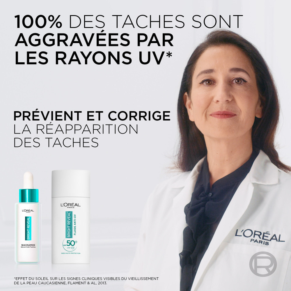 L'Oréal Paris Bright Reveal Fluide Anti-UV SPF50+ Anti-Taches Niacinamide 50ml
