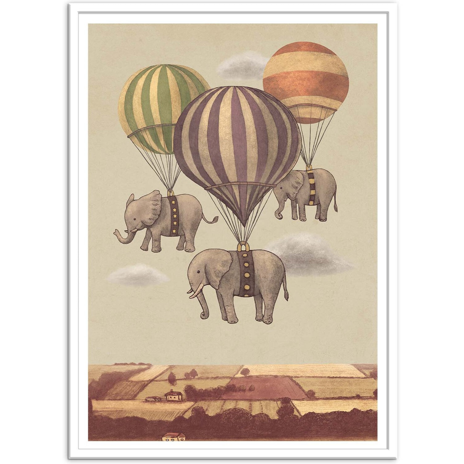 Affiche - Flight of the elephants - Terry Fan