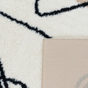 Tapis shaggy tissé motif géométrique CENU
