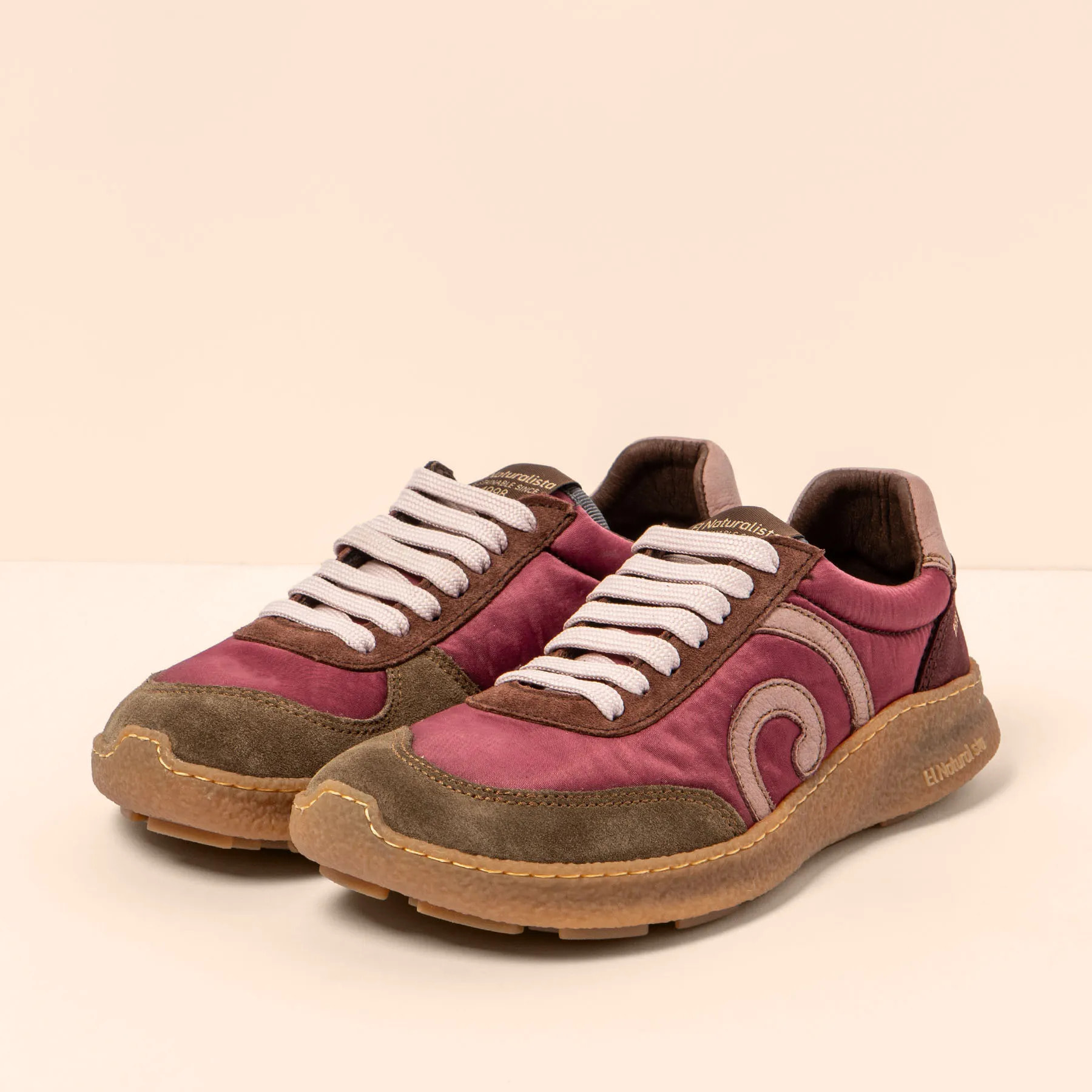Zapatos N5435A MULTI MATERIAL WINE/OROEL color Wine
