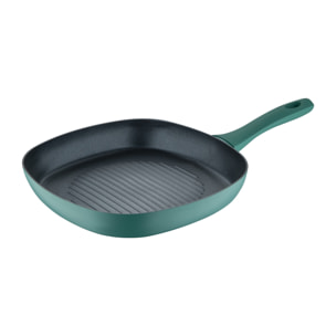 Juego de 2 sartenes aluminio prensado inducción wok + grill san ignacio media