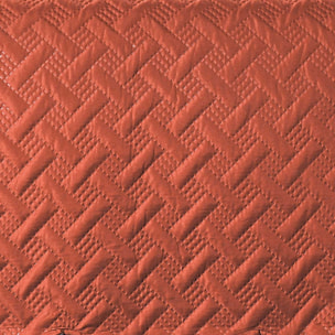 Couverture molletonné surpiquage graphique - Cuivre