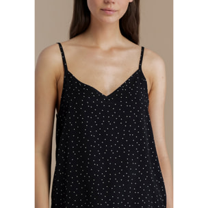 Pigiama donna in viscosa top bretellina e pantalone corto articolo dot Noidinotte