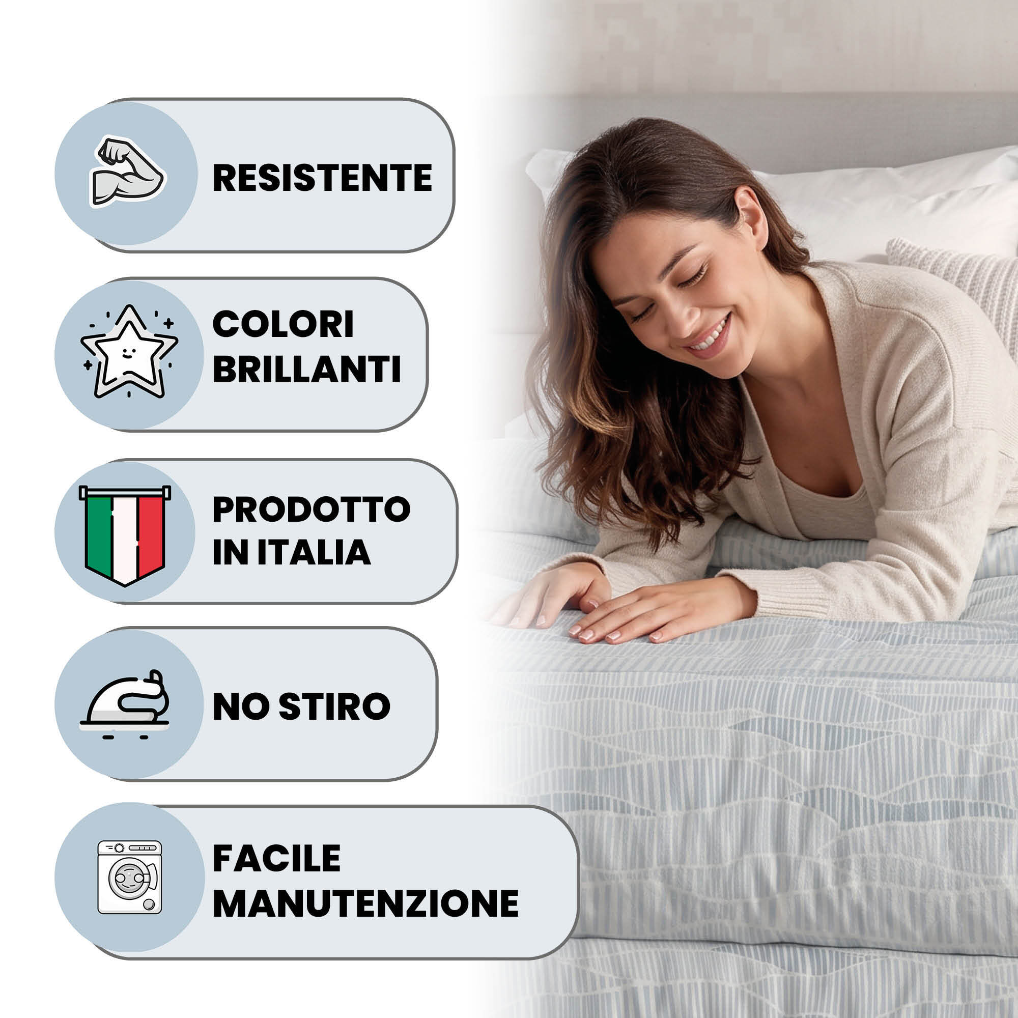 TRAPUNTA INVERNALE KARMA - 300 gr - 100% Microfibra - Made in Italy