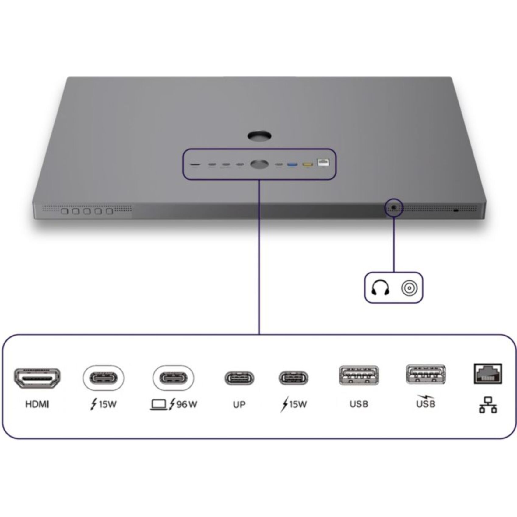 Ecran PC 5K PHILIPS Brillance 27E3U7903 27p IPS 5K HDR600 DCI P3 Thunderbolt4 RJ45 HDMI USB-C 96W KVM