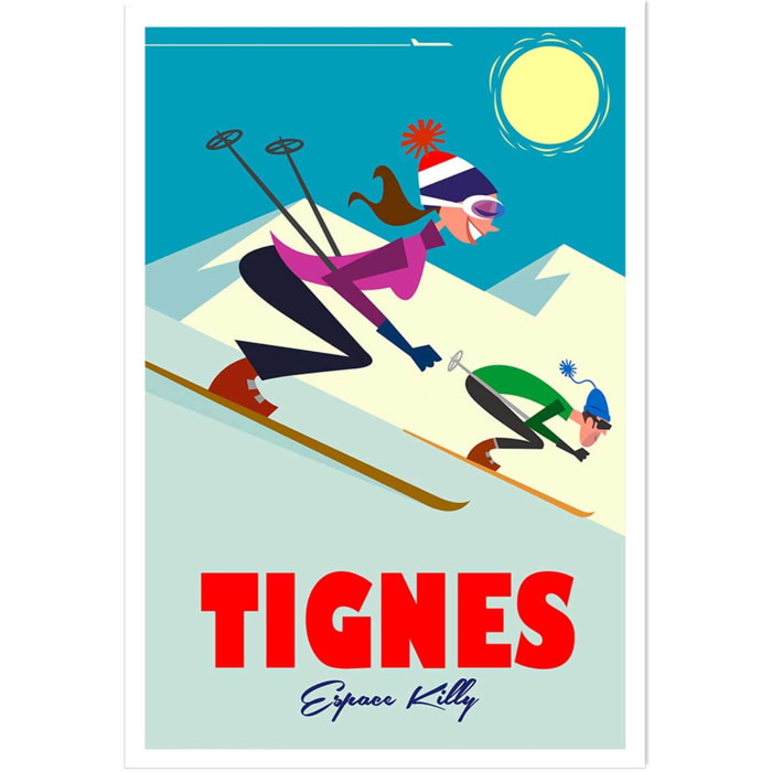 Affiche Ski à Tignes Affiche seule