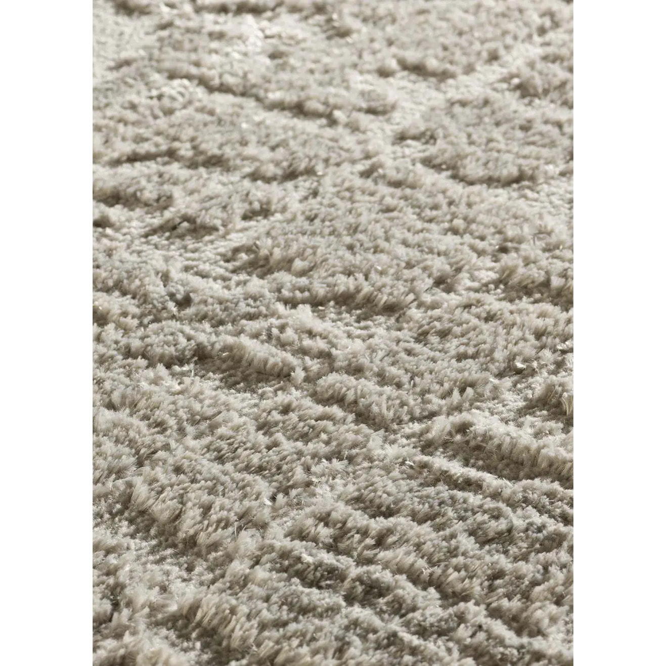 LIMA Alfombra shaggy estilo escandinavo con relieve gris claro, varias medidas disponibles