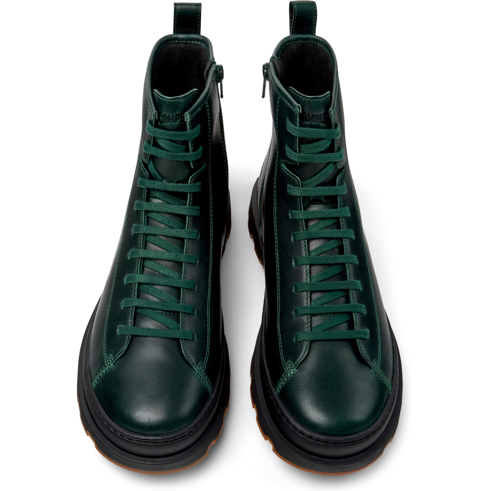 Botines - CAMPER Brutus+ - Verde - Cuero liso