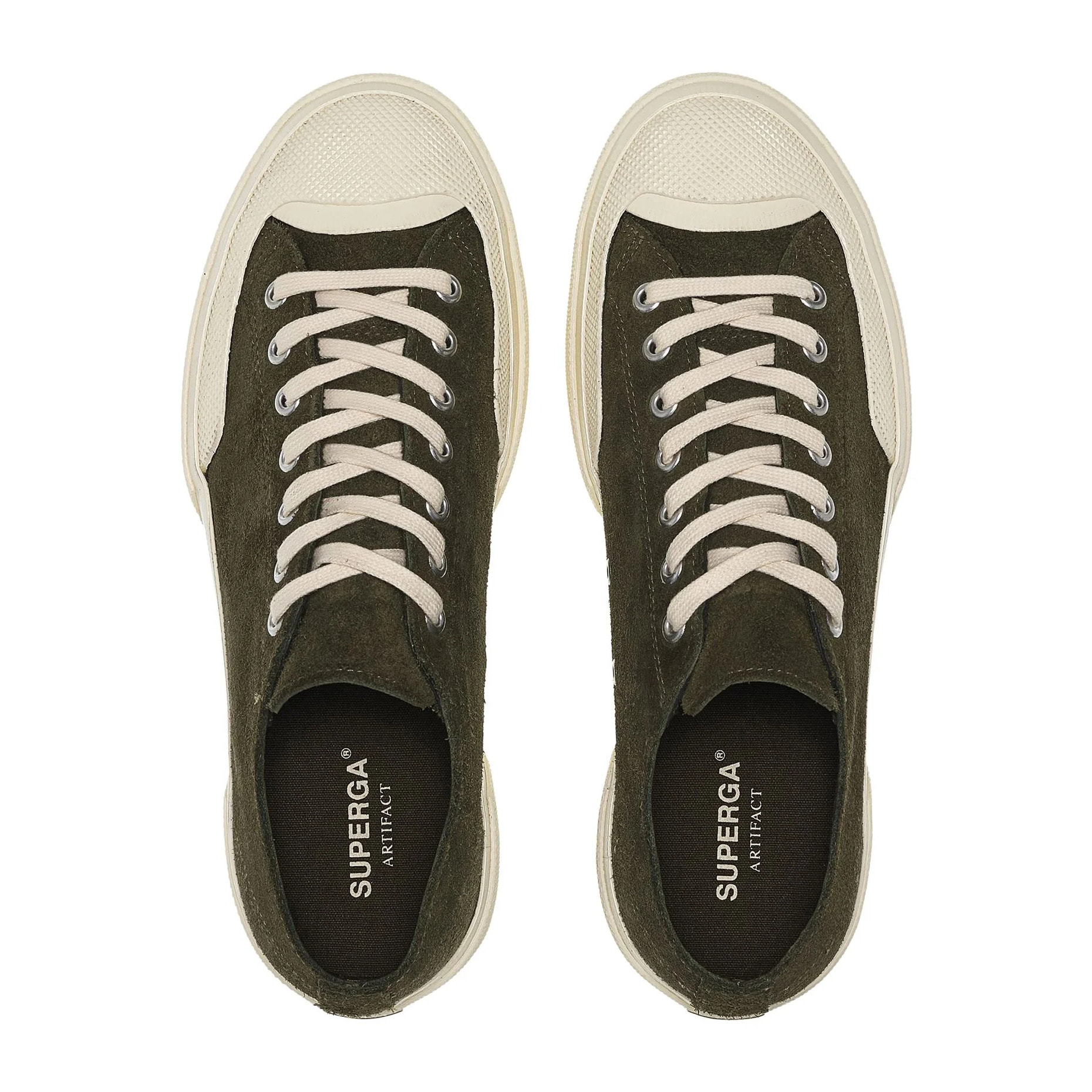 Superga - Sneakers Uomo Donna Verde - 2432 WORKS SUEDE FLESH OUT