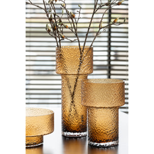 J-Line vase Bas Betty - verre - brun